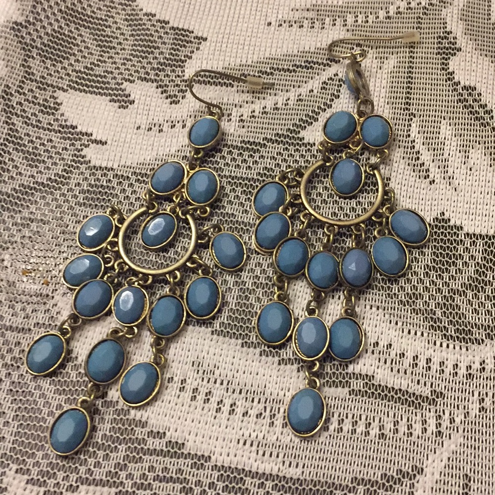 Beautiful blue dangle earrings